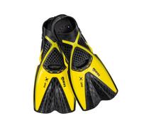 Mares Pinne da immersione X One Aquazone – corte, leggere, scarpetta aperta forata, Gialle 39-43