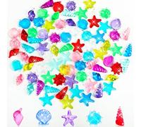 MARFOREVER 100 gemme acriliche oceaniche per fai da te con animali marini, gemme del tesoro dei pirati, per scatole sensoriali, giocattoli da piscina, regali per feste, arte dei bambini