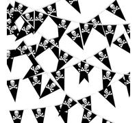 MARFOREVER Striscione pirata da 1,5 m, decorazioni per feste di compleanno, bandiera riangolo di Halloween, bandiera per celebrazioni, forniture per navi, decorazioni per interni ed esterni