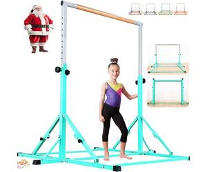 MARFULA Barra da ginnastica pieghevole per bambini e adolescenti dai 3 ai 20 anni, capacità di peso di 158,8 kg, barra orizzontale per ginnastica, attrezzatura da allenamento per la casa e il centro