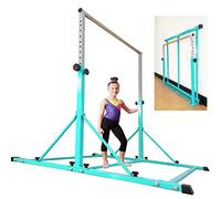 Marfula - Barra da ginnastica regolabile con barra in fibra di vetro e bracci in acciaio inox 304, per bambini e palestra, per esercizi a casa e palestra