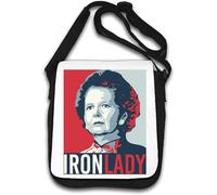 Margaret Thatcher Iron Lady Pop Art Borsa a tracolla bianca