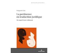 Margarete Durr La pertinence en traduction juridique (Copertina rigida)