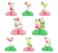Margarita Decorazioni per feste di compleanno rosa e verde, 8 pezzi, margini e matrimoni, addio al nubilato, centrotavola a nido d'ape, cocktail limone, decorazione da tavolo per ragazze, Margarita