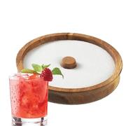 Margarita Salt Rimmer , Sale Rimmer per cocktail con coperchio, Margarita Sale Zucchero Lime Cocktail Rimmer, Vetro di legno Rimmer per bevande, Bar multiuso Salt Rimmer