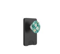 Margherita bianca Aqua Bright Turquoise Flowers Floral PopSockets PopWallet per MagSafe