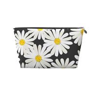 Margherita bianca nera, Borsa da toilette Borsa per trucco Borsa per cosmetici Borsa da toilette da viaggio portatile