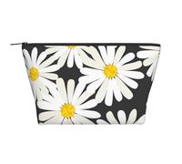 Margherita bianca nera, Borsa da toilette Borsa per trucco Borsa per cosmetici Borsa da toilette da viaggio portatile
