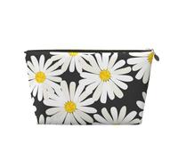 Margherita bianca nera, Borsa per il trucco Borsa per cosmetici Borsa da toilette da viaggio portatile Borsa da toilette