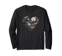 Margherita, Cuore, Amore, Fiore, Moda, B&W Maglia a Manica