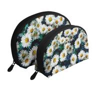 Margherita di moda, Borsa per trucco a conchiglia Portamonete da donna Borsa da toilette piccola Borsa per cosmetici 2 pezzi