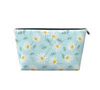 Margherita floreale delicata blu e bianca, Borsa da toilette Borsa per trucco Borsa per cosmetici Borsa da toilette da viaggio portatile