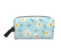 Margherita floreale delicata blu e bianca, Borsa per il trucco Borsa per cosmetici Borsa da viaggio portatile da viaggio Borsa per trucco Organizer