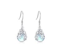Margherita Orecchini Moonstone Orecchini per donna Argento 925 Margherite Orecchini pendenti Fiori Moonstone Orecchini a goccia Gioielli margherita ipoallergenico per donne ragazze
