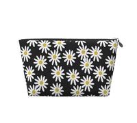 Margherite Fiori Fiori Floreali Fiore Bianco E Nero Semplice, Borsa da toilette Borsa per trucco Borsa per cosmetici Borsa da toilette da viaggio portatile
