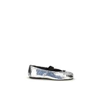 Margiela Silver Calf Leather Bos Taurus Ballet Flats - EU37/US7