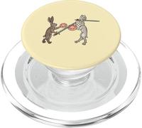 Marginalia medievale - Duello con spada di coniglio - MargiKnights PopSockets PopGrip per MagSafe