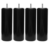 MARGOT 3700527821290 - Set di 4 Piedini per Rete, Colore: Nero, Altezza 15 cm