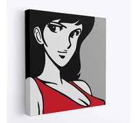 Margot Lupin Ripoduzione artistica - Poster in tela SENZA CORNICE per arredamento casa e ufficio - Tela da parete 50x50cm