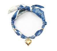 MarHermoso Collana girocollo da donna, alla moda, in acciaio inox, con ciondolo a forma di cuore, alla moda, vintage, fatto a mano, idea regalo, Medio, Placcato oro, Non pietra preziosa