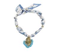 MarHermoso Collana girocollo da donna, alla moda, in acciaio inox, con ciondolo a forma di cuore in resina, alla moda, vintage, fatto a mano, idea regalo, Medio, Placcato oro, Non pietra preziosa