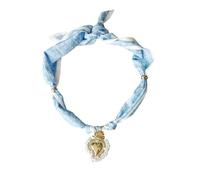 MarHermoso Collana girocollo da donna, alla moda, in acciaio inox, con ciondolo a forma di cuore in resina, alla moda, vintage, fatto a mano, idea regalo, Medio, Placcato oro, Non pietra preziosa