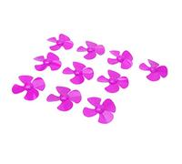 Marhynchus 10 Pezzi 80 Mm a 4 Pale, Accessori Modello Giocattolo Rotante in Plastica ABS Fai da Te con Foro da 2 Mm, per Giocattoli per Barche Telecomandate (Rosa rossa)