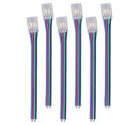 Marhynchus 10Pcs LED Light Strip Connettori 4Pin 10mm RGB Strong PC COB LED Strip Connettori Fai da Te Adattatore per Home Party Office