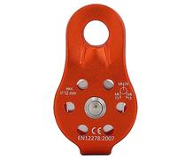 Marhynchus 26KN Heavy Duty Arrampicata Puleggia Corda Puleggia Blocco Attrezzatura per Arrampicata su Roccia con Girevole in Lega di Alluminio per Corda da 12 Mm Trasporto di Trasporto (ORANGE)