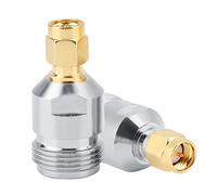 Marhynchus 2pcs Tipo N Femmina a SMA Connettore RF Adattatore Coassiale Copper Placcato in Oro con Larghezza di Banda Ad Ampia Frequenza 0-6GHz per Connessione RF