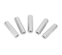 5pcs M8 * 50 dadi lunghi parti di fissaggio dadi in acciaio inox metrico esagonale dado di accoppiamento esagonale esagonale dado di fissaggio filettato