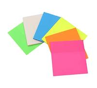 Marhynchus 6 PC Note Adesive Trasparenti Adesive Memo Pad Pad di Auto-bocchetta Traslucidi Riutilizzabili in 6 Colori Bianco Giallo Verde Arancione Verde Rosso per gli Uffici Scolastici