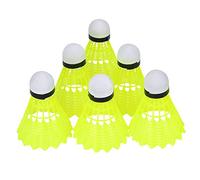 Marhynchus 6pcs Badminton Shuttlecock Set con di Nylon in Fibra per Il Match Club e Il Gioco della Famiglia Giallo