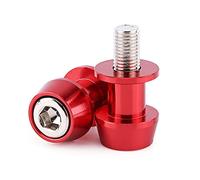 Marhynchus 8 Mm 10 Mm Motociclette in Moto in Alluminio Swing Swing Spool Spool Shoot Bobins Bobins Fa Billetta a Motore a CNC Anodizzato Duro con Labbra Rialzate (10 mm di rosso)