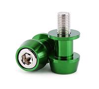 Marhynchus 8 Mm 10 Mm Motociclette in Moto in Alluminio Swing Swing Spool Spool Shoot Bobins Bobins Fa Billetta a Motore a CNC Anodizzato Duro con Labbra Rialzate (Verde 10 mm)