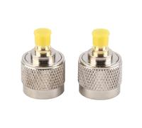 Marhynchus Adattatore Coassiale Connettore RF Tipo N Maschio a SMA Femmina 2 Pezzi, Materiale in Rame Placcato Oro, Ampia Larghezza di Banda di Frequenza 0,6 Ghz, con Isolamento P