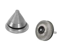 Marhynchus Affilatore per Bilanciatore per Tosaerba, Lama per Tosaerba Affilatore 5 Mm/0,2 Pollici Mola in Metallo Carborundum Design Conico in Metallo/Zinco di qualità Universale con