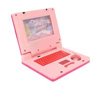 Marhynchus Bambini Che Imparano il Giocattolo Educativo per Laptop con 2 Musicali 11 Effetti Sonori Schermo a LED per i Ragazzi per Ragazzi (Topo rosa non retrattile)