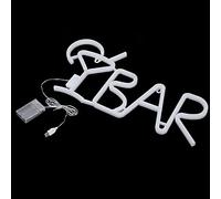 Marhynchus Barra Luminosa Al Neon a LED Decorazioni per Feste in PVC Blu per Matrimoni e Casa | Alimentazione a Batteria USB/AA da 56x24 Cm con Telecomando (PURPLE)