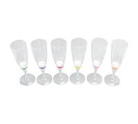 Marhynchus Bicchiere da Champagne a LED, Set di Calici da Cocktail Colorati Illuminati, Bicchieri da Vino Luminosi da 6 Pezzi per Discoteche, Bar, Feste