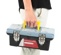 Marhynchus Cassetta degli Attrezzi, Contenitore Porta Attrezzi Portatile in Plastica con Serratura e Maniglia in Metallo, Ideale per Elettricisti e Uso Domestico, Modello Dimensioni 13,2x7,3x5,1 (#1)