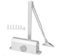 Marhynchus Chiudiporta, Chiudiporta Idraulico Automatico con Bilanciere Ispessinte e Asta Telescopica, Universale per Porte Sinistra Destra Fino a 180 Gradi, Adatto per Legno Meta (061 portante 65 kg)