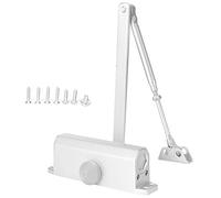 Marhynchus Chiudiporta, Chiudiporta Idraulico Automatico con Bilanciere Ispessinte e Asta Telescopica, Universale per Porte Sinistra Destra Fino a 180 Gradi, Adatto per Legno Meta (062 portante 85 kg)