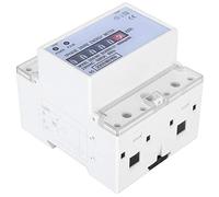 Marhynchus Contatore Monofase Contatore di Energia su Guida DIN Display LCD 4P Rame e Plastica 5 80A 50Hz Monitor di Consumo Energetico per Quadri Elettrici di Fabbrica Domestici