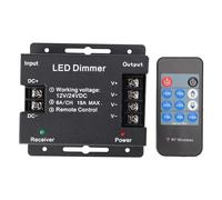Marhynchus Dimmer LED Remoto Wireless RF 11 Tasti Controllo Remoto Regola la luminosità Dimmer per Strisce Luminose LED DC 12V-24V PWM con Funzione Timer Spento per Strisce LED Ad Anodo