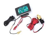 Marhynchus Display 4 in 1, Display Digitale LCD per Auto Voltmetro Indicatore Livello Carburante con Funzionamento a Tensione Ultra Ampia, Funzione Anti-scuotimento, Funzioni di Abbinamento Libero