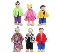 Marhynchus Famiglia per la Famiglia delle Bambole in Legno Set 12 Pezzi Arti Flessibili Corpi Morbidi Cucciolo di Pupphaus Figure Familiari (6 burattini Giapponesi e Coreani)