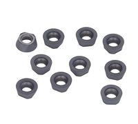 Marhynchus Inserti di Fresatura Rotonda 10pcs, Lame per la Fresatura in Carburo CNC Rivestite a più Strati per in Metallo per Legno, Mulini, con Scatole per portabilità, per Acciaio, Legno, Acrilico