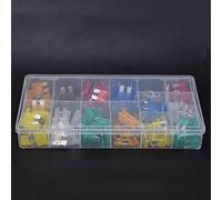 Marhynchus Kit Assortito di Fusibili a Lama, 220 Pezzi 5-30A Standard e | Organizzatore di protezione del circuito, 220 ampere misti, custodia con scomparto trasparente, risposta rapida