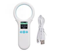 Marhynchus Lettore di Microchip per Animali Domestici, Scanner per Etichette Animali, Lettore di Microchip Portatile con Schermo OLED da 1,44 Pollici, Memoria per 500 Etichette pe
